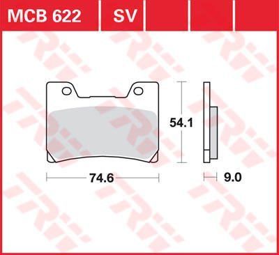 LUCAS MCB622 - Тормозные колодки YAMAHA FZR, TDM, VMX-12 600-1200 1989-2002