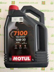 Масло для 4-х тактных двигателей 100% синтетическая эстеровая MOTUL 845441/7100 4T SAE 10W30 (4л)/104090=102059