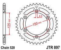 JT JTR897.50SC - Звезда задняя