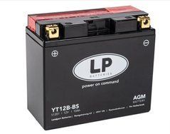 Мотоакумулятор LP AGM MB LT12B-BS  12V, 10Ah, 150x69x130, CCA (A/EN) 175, електроліт в к-ті, вага 3,5 кг