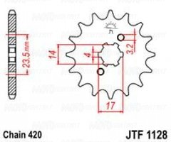 JT JTF1128.12 - Звезда передняя