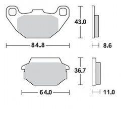 Тормозные колодки BR 869SM1