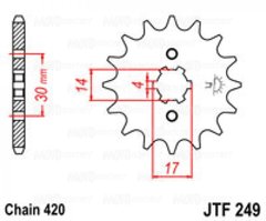 Приводная звезда JT JTF249.16