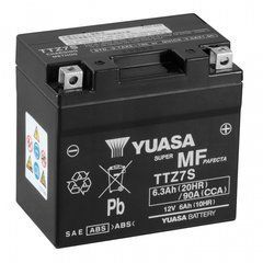 Мотоакумулятор TOPLITE TTZ7S 12V,6Ah,д. 113, ш. 70, в.105, электролит в к-те, вес 2,1 кг