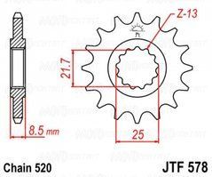 JT JTF578.16 - Звезда передняя YAMAHA FZR, XTZ 400/750 1988-1998