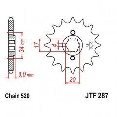 JT JTF287.13 - KOVI 300 LITE, Max, GNS, CRF300, Exdrive ProFactory 300, CBS, 174MN двигатель