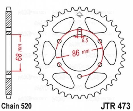 JT JTR479.42 - Звезда задняя