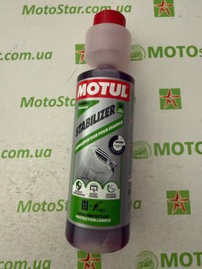 Присадка в паливо, що підвищує термін придатності бензину до 24 міс. MOTUL 843802/STABILIZER (250ML)/108559, 250 мл