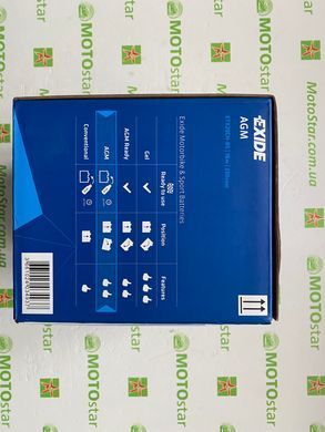 EXIDE ETX20CH-BS / YTX20CH-BS Мото аккумулятор 18 А/ч, 230 А, (+/-), 150х87х161 мм