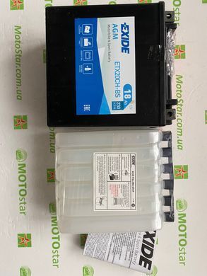 EXIDE ETX20CH-BS / YTX20CH-BS Мото аккумулятор 18 А/ч, 230 А, (+/-), 150х87х161 мм