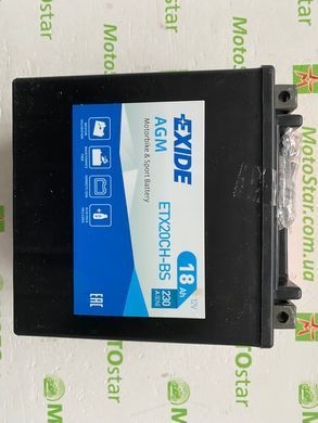 EXIDE ETX20CH-BS / YTX20CH-BS Мото аккумулятор 18 А/ч, 230 А, (+/-), 150х87х161 мм