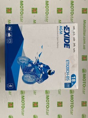 EXIDE ETX20CH-BS / YTX20CH-BS Мото аккумулятор 18 А/ч, 230 А, (+/-), 150х87х161 мм