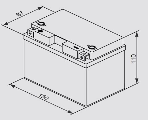 Аккумулятор BOSCH YTZ14S 0 986 FA1 130 (TTZ14S-BS, TTZ14S-4) 11,2 Ah, 220 А, (+/-), 12V