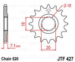 Приводная звезда JT JTF427.14