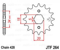 Приводная звезда JT JTF264.14