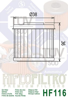Фильтр масляный HIFLO FILTRO HF116