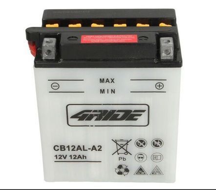 CB12AL-A2 4RIDE Акумулятор 136x82x162мм, 12В 12Ah 165А R+ YB12AL-A2