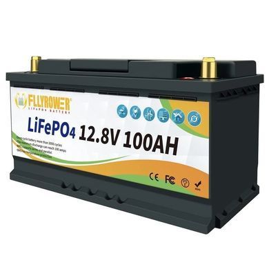 Аккумулятор FlyPower LiFePO4 12V/100AH, 1280W*h, 50А/100А (литий-железо-фосфатный аккумулятор для ИБП (UPS))