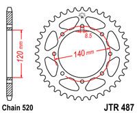 JT JTR487.43ZBK = JT JTR487.43 - Зірка задня