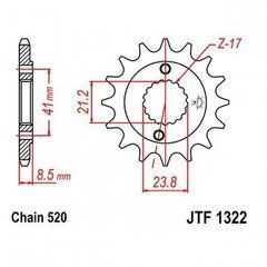 JT JTF1322.15 - Звезда передняя HONDA CRM, TRX, XR 250/400 1991-2004