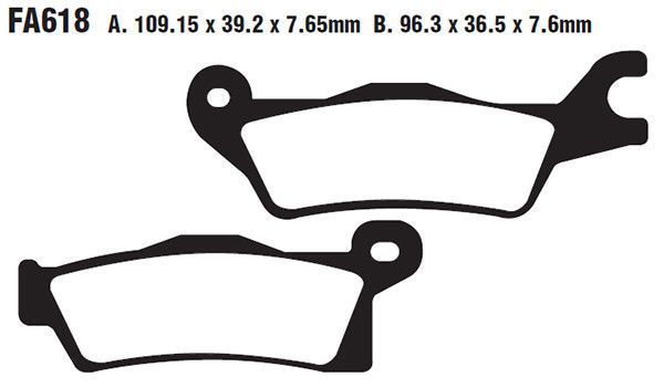 EBC FA618TT - Тормозные колодки SINTER OFFROAD CAN-AM OUTLANDER 800/1000 12-, RENEGADE 1000 12-, передняя левая