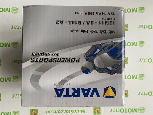 12N14-3A / YB14L-A2 VARTA - Аккумулятор 14AH/190A 12V P+ для мотоцикла