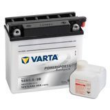 Мотоакумулятор TOPLITE 12N5.5-3B 12V, 5,5Ah, д. 138, ш. 61, в.131, обсяг 0,4, вага 2,4 кг, без електроліту
