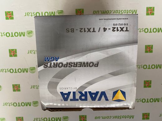 YTX12-BS (YTX12-4) VARTA Powersports AGM Акумулятор 10 А/ч, 150 А, (+/-), 152х88х131 мм