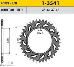 SS 1-3541-48 - Звезда задняя YAMAHA DT, MT-03, XJ, XT, XTZ 250-750 1975-2016 (JTR855.48)