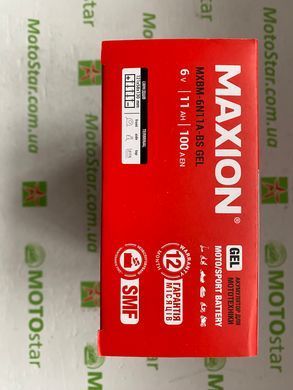 6N11A-BS MAXION (GEL) Мото аккумулятор гелевый, 6V, 11Ah, 121x58x130 мм