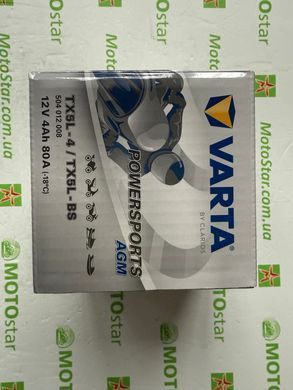 Акумулятор YTX5L-BS VARTA FUN Powersports AGM 4 А/ч, 80 А, (-/+), 114х71х106 мм