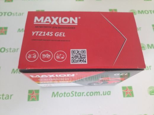 YTZ14S MAXION GEL, гелевий акумулятор 12V, 11,2Ah, 150x87x110 мм