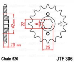 Приводная звезда JT JTF306.15