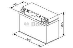 Мотоакумулятор BOSCH-M6013 0 092 M60 130 12V 8Ah, д. 150, ш. 70, в.105, електроліт в к-ті, вага 3,5 кг