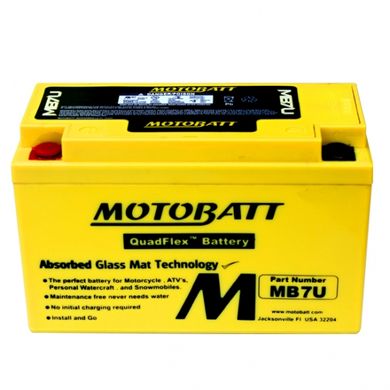 Motobatt MB7U Акумулятор 6,5 А/ч, 100 А, (+/-), 151x65x94 мм