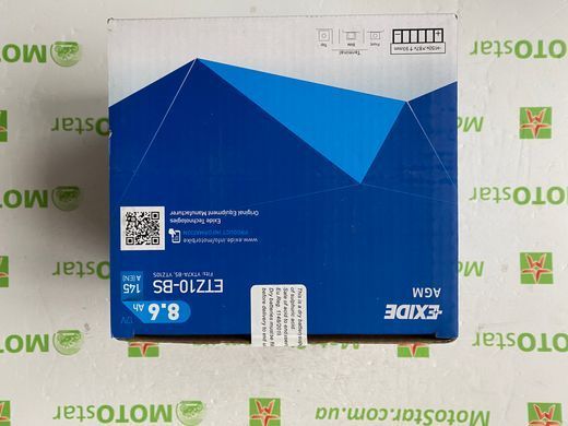 Мото аккумулятор EXIDE YTZ10-BS / ETZ10-BS 8,6 Аh, 145 А,(+/-), 150х87х93 мм