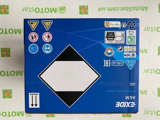 Мото аккумулятор EXIDE YTZ10-BS / ETZ10-BS 8,6 Аh, 145 А,(+/-), 150х87х93 мм