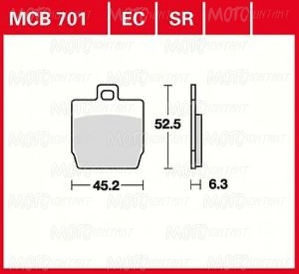 Тормозные колодки LUCAS MCB701EC