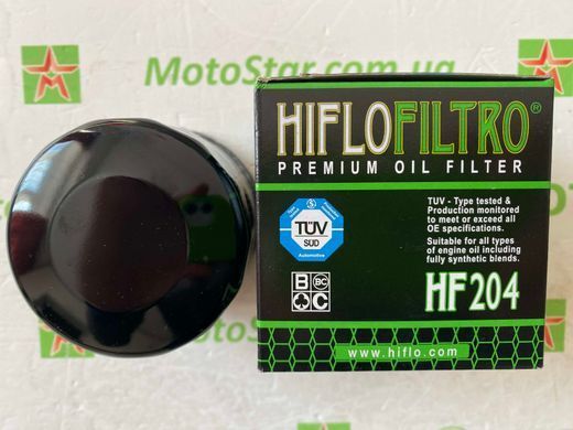 HIFLO HF204 - Фільтр масляний ARCTIC CAT ARCTIC CAT, V-2; HONDA BF, CB, CBF, CBR, CMX, CRF, CTX, FJS, FSC, GL, INTEGRA, NC, NM4, NRX, NS, NSA, NSS 65-2300 1984-2022