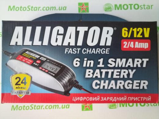 Зарядний пристрій Alligator AC812 (6 в 1, 6/12В, 2/4А, 1,2-120 А/год,)