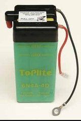 Мотоакумулятор TOPLITE 6N4A-4D 6V, 4Ah, д. 57, ш. 61, в.131, обсяг 0,2, вага 1 кг, без електроліту