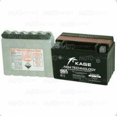 KAGE KGX9-BS (YTX9-BS) Мото аккумулятор 9Ah, 105 А, (+/-) 12 v 150x87x105 мм