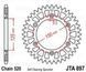 JT JTA897.52BLK - Зірка задня легкосплавна HUSABERG FC, FE, FS, FX, TE; HUSQVARNA FC, FE, FR, FS, TC, TE, TX, FX; KTM DUKE, EGS, ENDURO, EXC, EXC-F, EXE, LC2 125-690 1990-2018